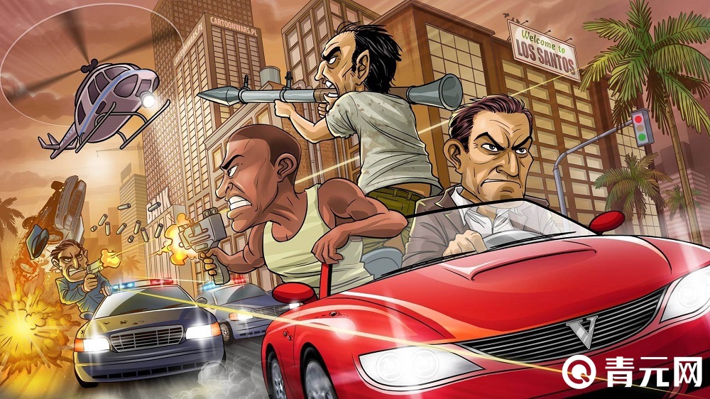 侠盗猎车手4:自由城之章对拼场景