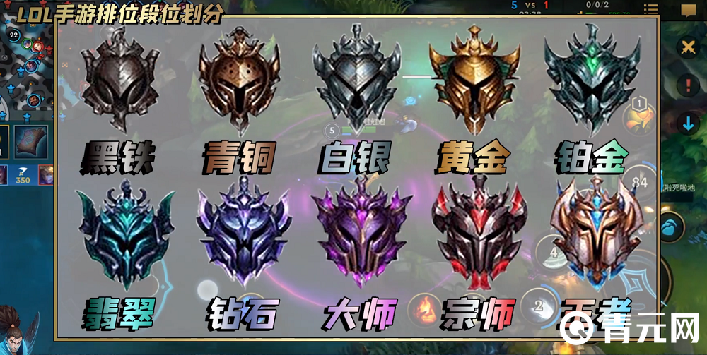 英雄联盟手游段位图