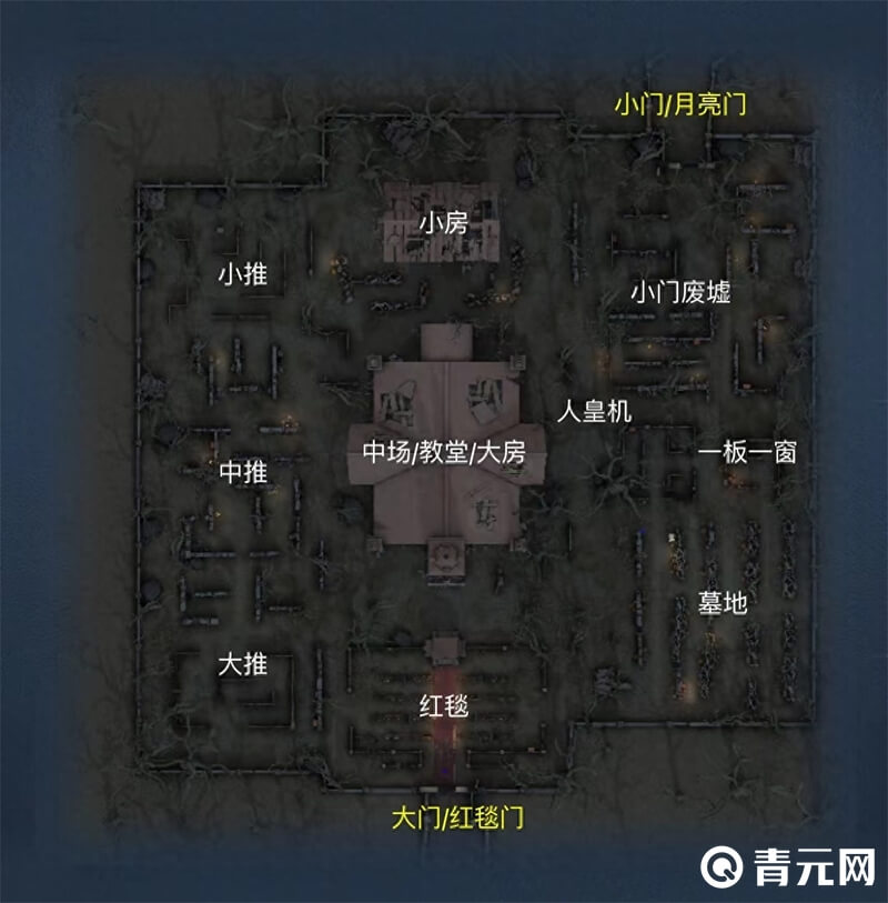 红色教堂布局