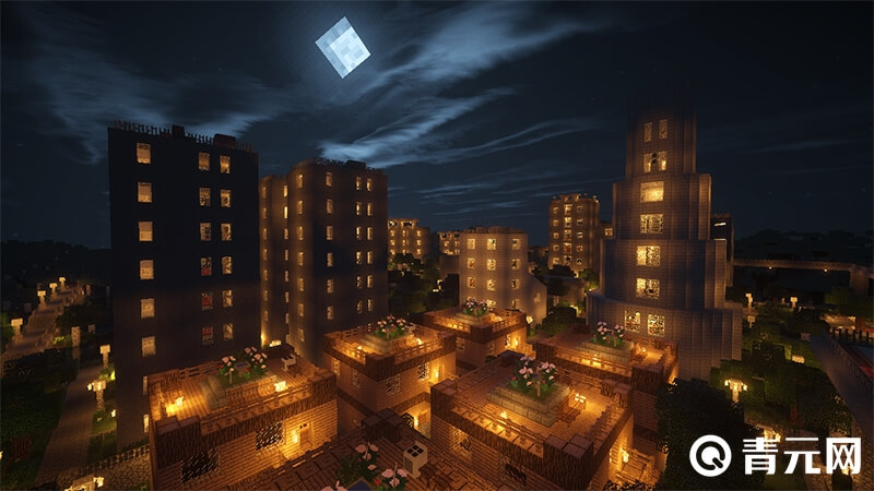我的世界夜晚美景图