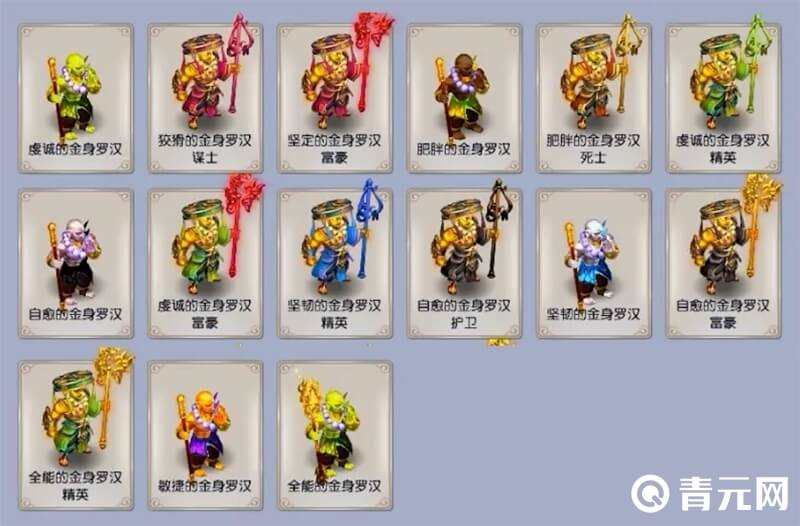 虔诚的金身罗汉