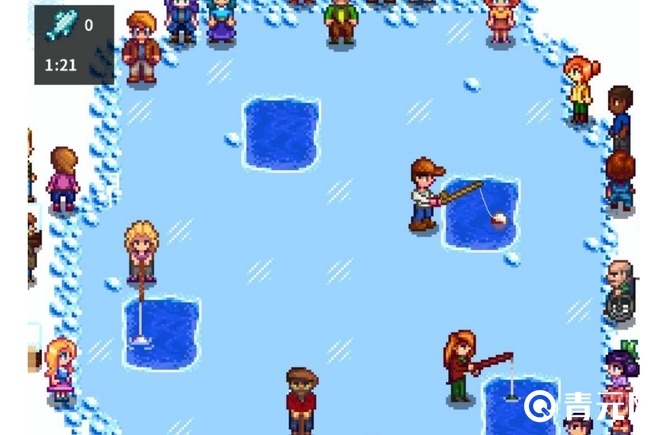 星露谷物语冰雪节钓鱼