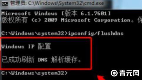 成功刷新DNS解析缓存