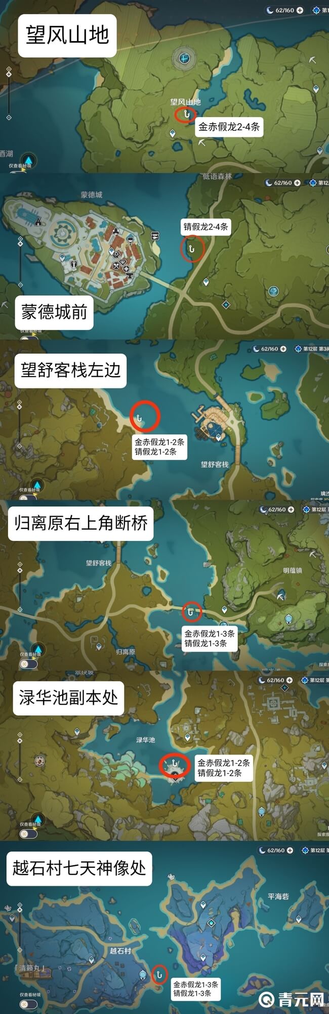 各国均可钓到金赤假龙和锖假龙