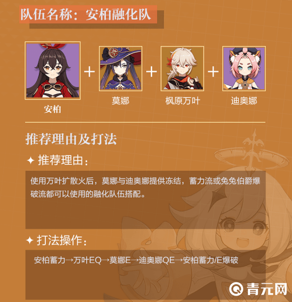 原神安柏阵容搭配