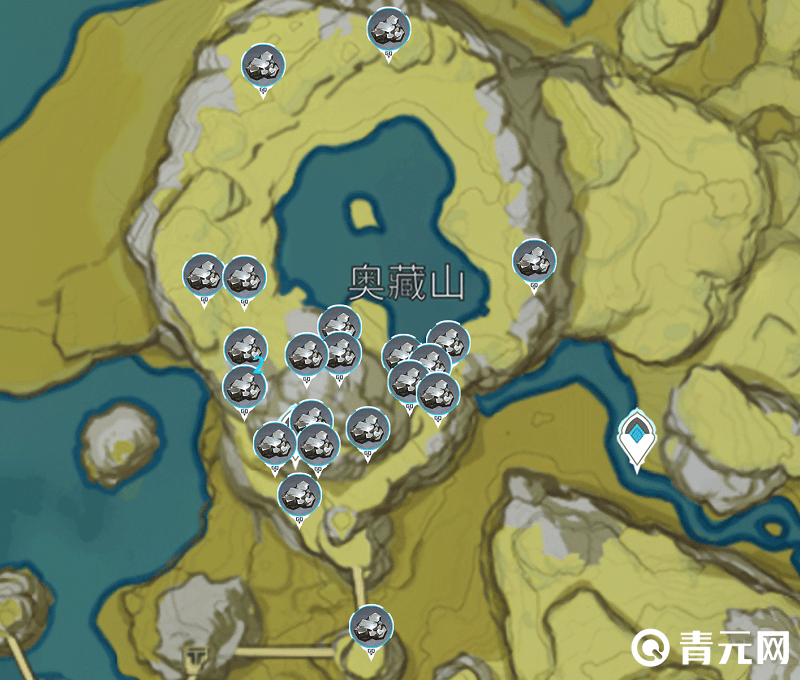 原神奥藏山白铁矿位置