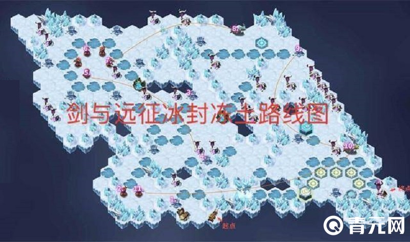 剑与远征冰封冻土路线图