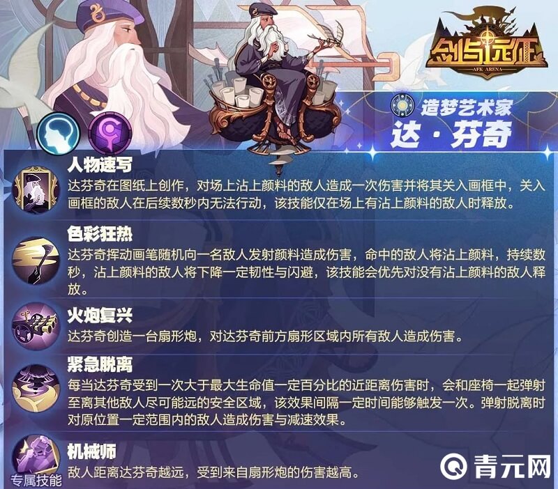 达芬奇技能很有特点