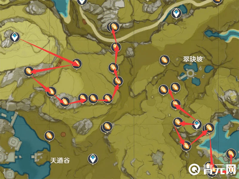 原神石珀采集路线图