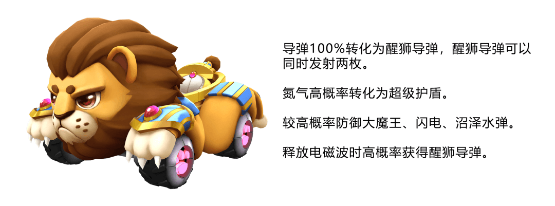 跑跑卡丁车官方竞速版沙漠狮子王属性图