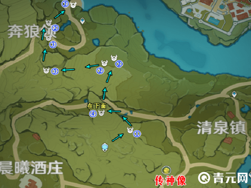 晨曦酒庄的弓箭丘丘人点位