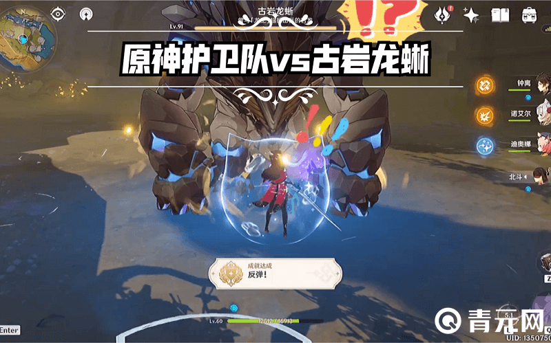 4个护盾角色打古岩龙蜥