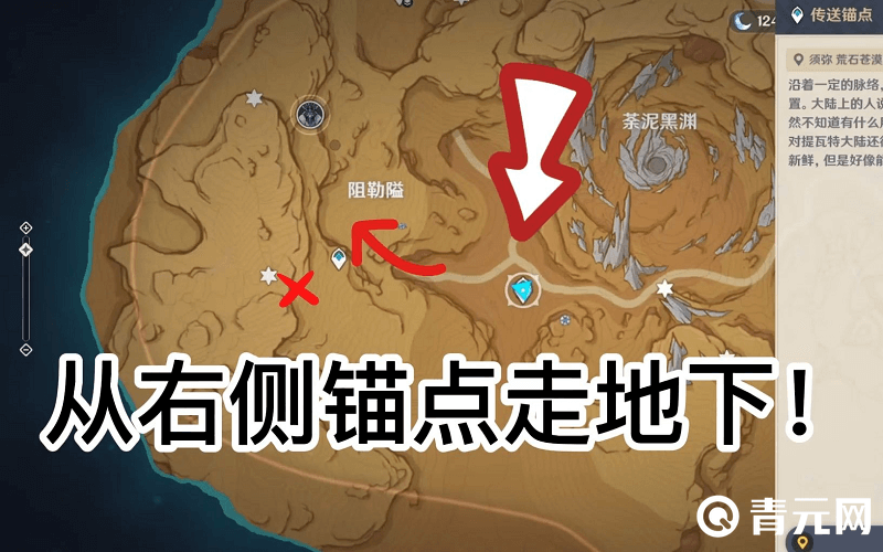 从右侧锚点走地下到达深罪浸礼者处