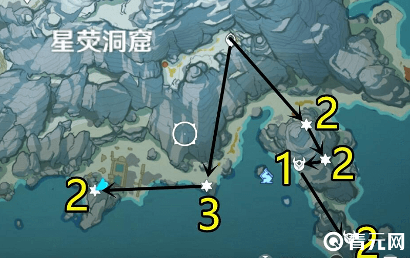 原神星银矿石的采集路线图