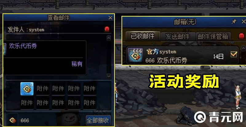 dnf活动奖励欢乐代币券