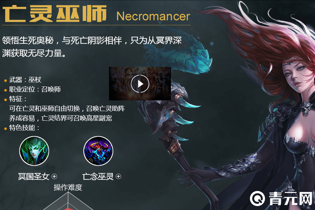 魔域亡灵巫师职业介绍