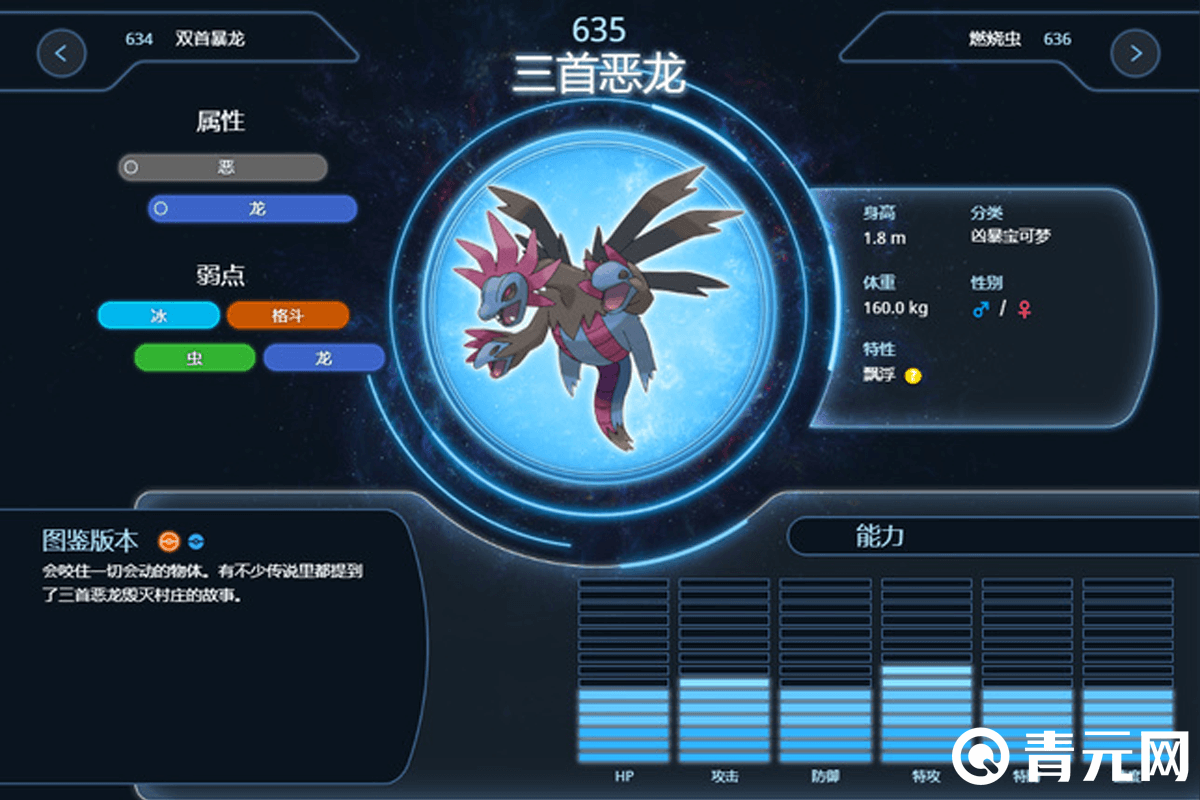 宝可梦三首恶龙属性特点