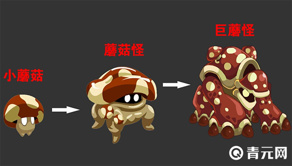 小蘑菇进化图