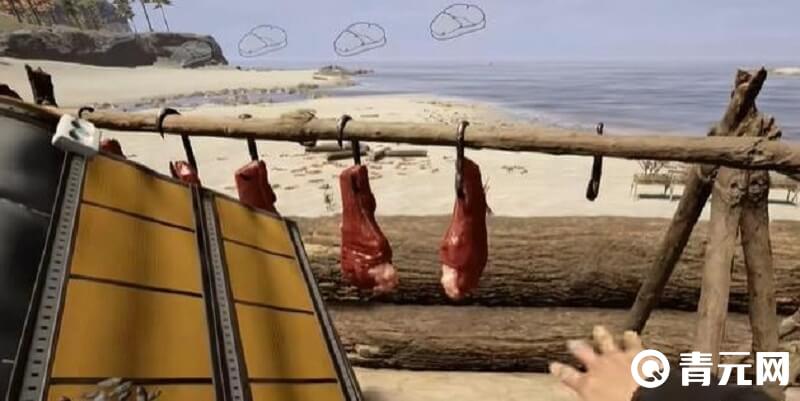 将烤肉放进背包中